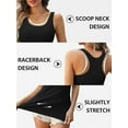 thumbnail image 3 of Attraco Women Tank Top with Shelf Bra Racerback Workout Yoga Tops Undershirt Pack of 2, 3 of 9