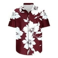 thumbnail image 5 of ZCFZJW Men's Hawaiian Shirt Trendy Regular Fit Casual Short Sleeve Floral Button Down Shirts Tropical Holiday Beach Shirts Summer Outfit Clothes 2025 Multicolor#09 XL, 5 of 5
