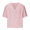 thumbnail image 1 of Camisetas de Verano para Hombre Pullover de Manga Media con Cuello en V en Color Sólido, Casual Y Ligero Camisetas de Manga Corta para Hombre, 1 of 4