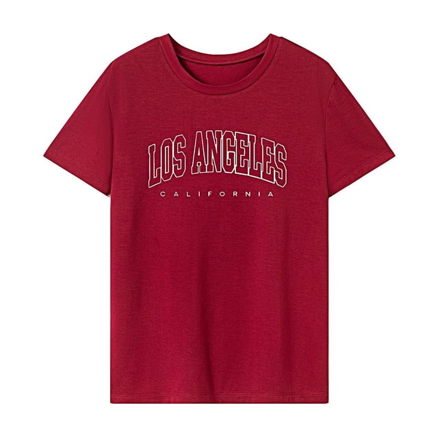 Camiseta para Mujer verano cómoda con Cuello Redondo Strade Fareast Limited XXL rojo