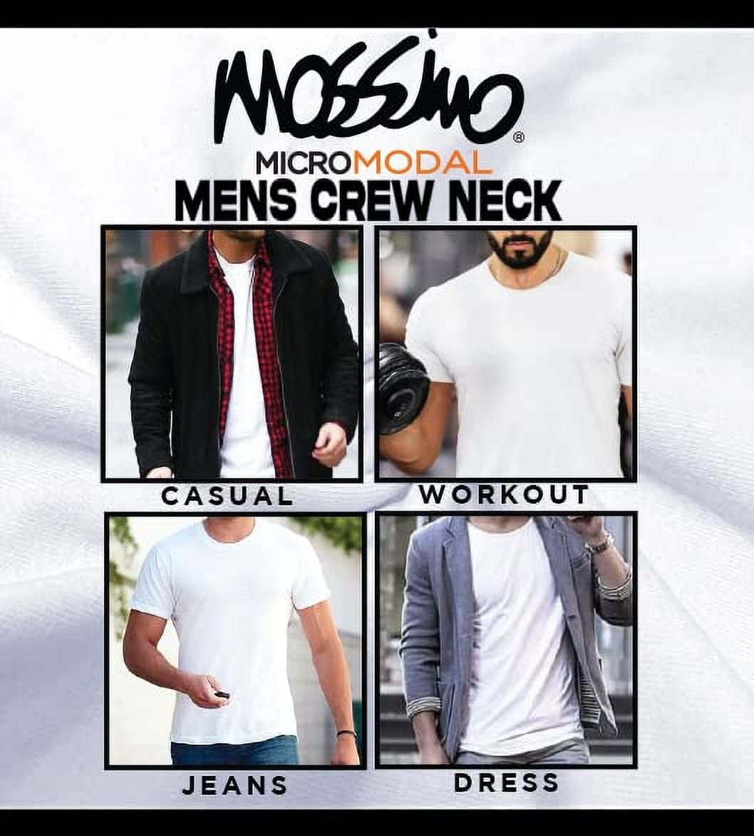 Mossimo 3-Pack Mens T-shirts, Mens Casual Tshirts, Plain Crewneck Undershirts for Men