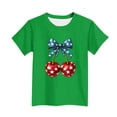 thumbnail image 5 of BRGZLK Girl's Independence Day T-Shirt Summer USA 250 Years Casual Round Neck Tops Cute Cherry Print 4th of July Short Sleeve Trendy T-Shirt Holiday Tee Green 5-6 Years, 5 of 6