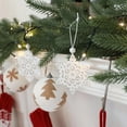 thumbnail image 6 of 16/32 Pieces Wooden Snowflake Ornaments, 3 Inch White Christmas Tree Decorations for Home Winter Garland, 6 of 9