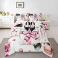 thumbnail image 1 of Erosebridal Ensembles de Literie Romantiques Rose Rose Double avec Couette, Insert de Couette Talons Hauts, Ensembles de Couette Réversibles Parfum Mode Taille Double, Décor de Chambre Léger, 3 Pcs, 1 of 8