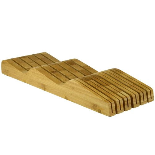 Heim Concept Organic Bamboo Knife Block Organizer In Drawer Knife Storage 16 Slots