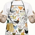 thumbnail image 2 of White Chicken Breed Pattern Apron-Garden Aprons for Women with Pockets-Cotton Linen Waterproof Kitchen Cooking Gardening Aprons Adjustable for Kitchen,Cooking,BBQ and Salon 33x27 Inch, 2 of 7