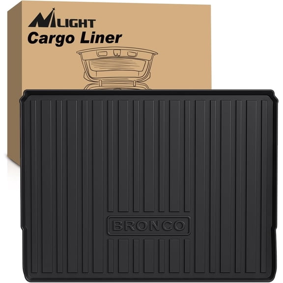 Nilight Cargo Mats for Ford Bronco 4 Door 2021 2022 2023 2024 2025 All Weather Protection Heavy Duty Cargo Liners