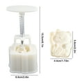 thumbnail image 4 of Milue Plastic Mooncake Stamps Lucky for Cat Shape Mooncake Mold Festival DIY Hand Pres, 4 of 10
