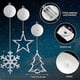 thumbnail image 4 of [Timer] 3Pcs Christmas Window Lights Decorations, Battery Powered Christmas Hanging White Lighted Snowflake Tree Star Shaped LED Sucker for Xmas Tree, 4 of 5