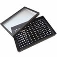 thumbnail image 1 of Dalazy 100 Slots Ear Studs Ring Brooches Pin Storage Box Organizer Show Holder Jewelry Display Case, 1 of 8