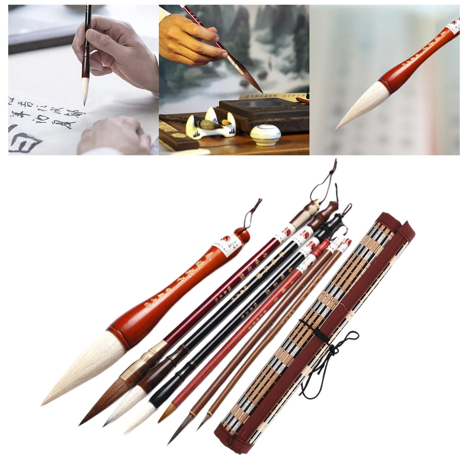 LeeQinersw Chinese Brushes Sumi Ink Painting for Professional Beginner 7Pcs