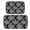 Paisley and Damask Black Pattern, variant on Paisley and Damask Blue Pattern Bath Mat Set Of 2,Non-Slip Rug for Bathroom,Kitchen,Bedroom,Entrance, 30x17 and 23.5x15.7 Inches