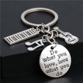 thumbnail image 2 of IDEANATEGRATE Music Themed Guitar Keychain Charm 1Pc Silver for Coworkers and Teachers, 2 of 8