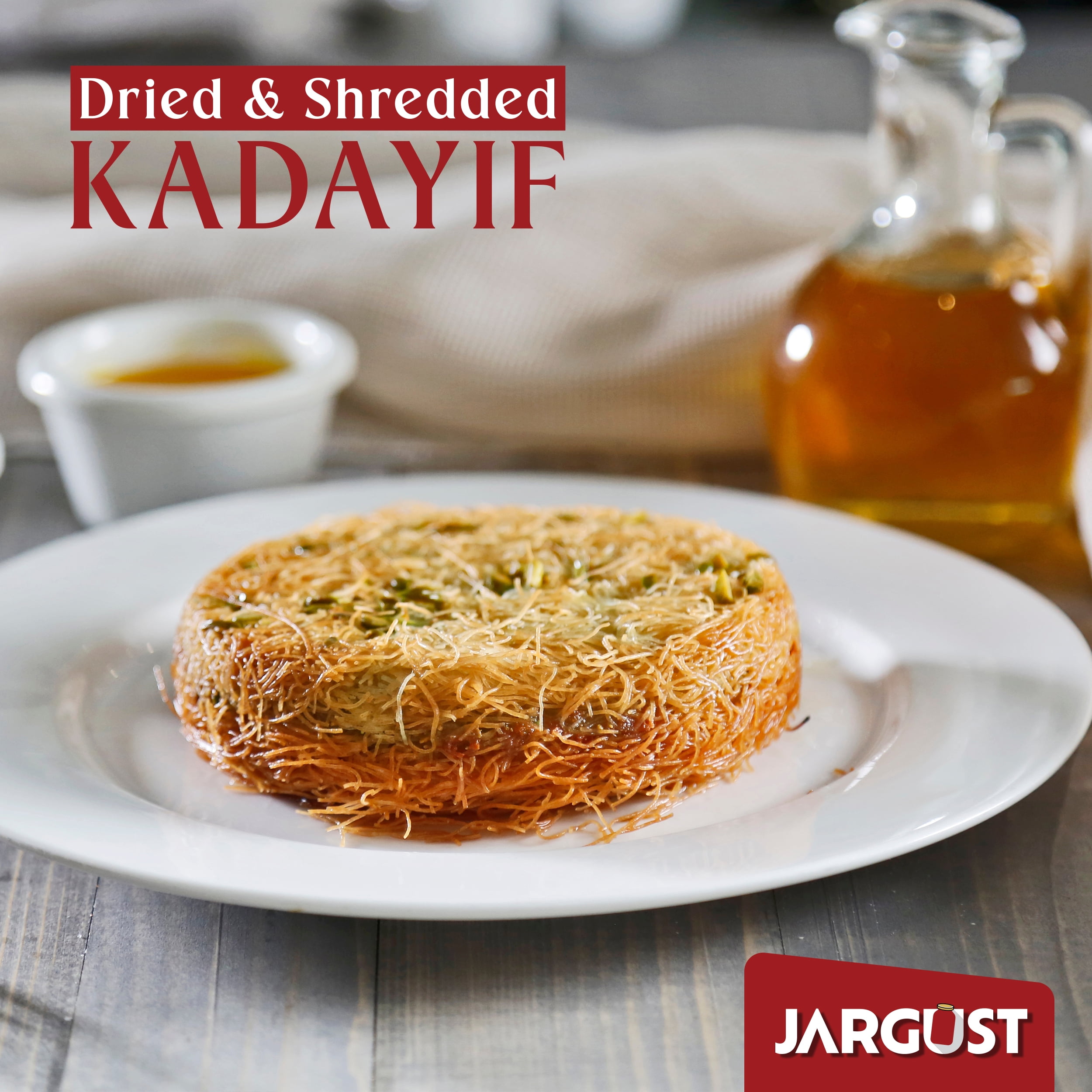 Jargust Bulk Dried & Shredded Kataifi, Shredded Fillo Dough, Pastry Dough, 8lb