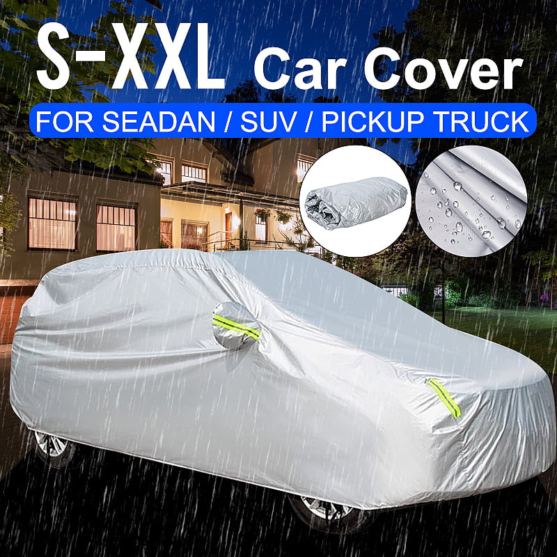 M-XL Universal SUV Car Cover Waterproof Rain Protection Outdoor Storage W/zipper