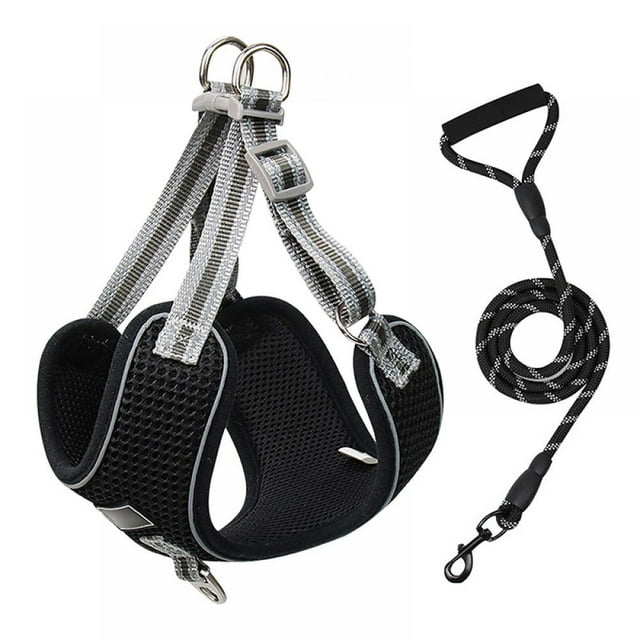Shop Clearance! Large Dog Harn Vest Breathable No Pull Dog Training Harn Adjustable Reflective Pet Harnes For Pitbull Labrador Collars