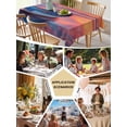 thumbnail image 5 of Summer Beach Table Cloth, Waterproof Tablecloth for Rectangle Tables, Boat Gradient Orange Sunset Natural Scenery Reusable Washable Fabric Table Cover for Restaurant Kitchen Dining Tables 60"x120", 5 of 9