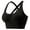 Black, variant on 2024 New Zip Front Post-Surgery Bra Women's Wireless Sports Bras Strappy Medium Support Yoga Exercise Athletic Bra