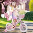 thumbnail image 6 of GLAF 12 in Kids Bicycle, Girls' Bike with Training Wheels, Streamers & Basket - Perfect for Ages 2-9, Pink, 6 of 16