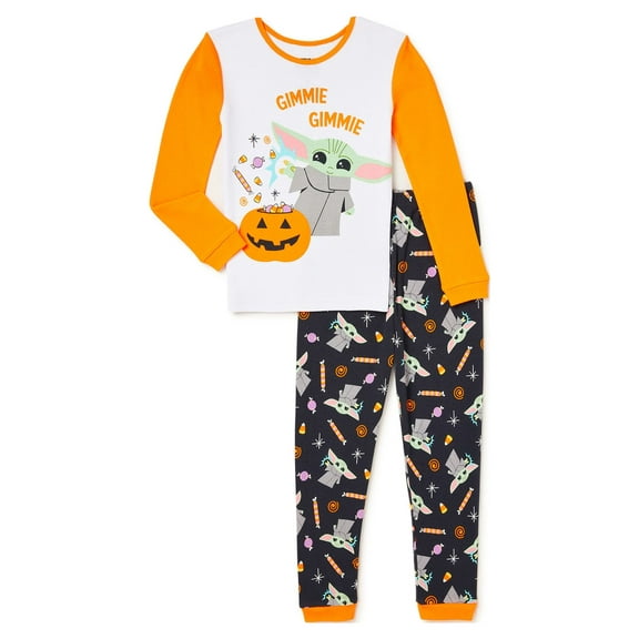 Star Wars Girls Baby Yoda Halloween Long Sleeve Pajama, 2 piece set, sizes 4-10