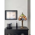 thumbnail image 3 of Orinova Tiffany-Style Table Lamp Stained Glass Bedside Lamp for Living Room Bedroom Traditional Desk Light 14.5'' H Multi-Color, 3 of 6
