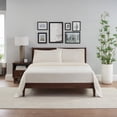 thumbnail image 3 of Aston & Arden Bamboo Rayon Sheet Sets, 4-Piece, 250 Thread Count, Modern, Hypoallergenic, King, Almond Cream, 3 of 8
