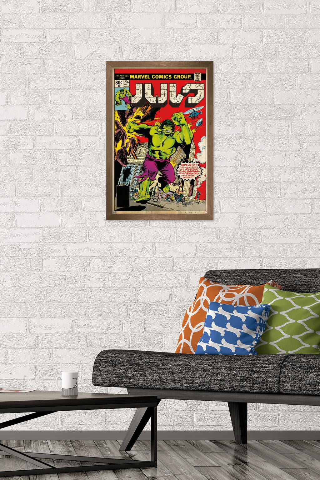 Marvel Katakana - Hulk #206 Wall Poster, 14.725" x 22.375" Framed