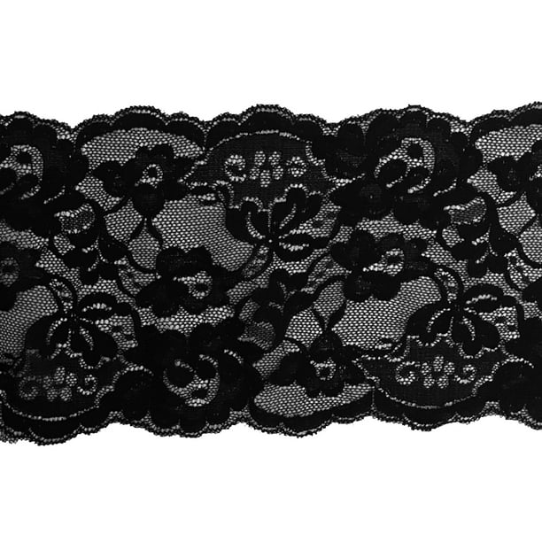 5Yd 15cm Ribbon Lace Fabric DIY Headband Black 