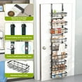 thumbnail image 3 of Keyrank 9-Tier Over the Door Pantry Organizer, Heavy-Duty Metal with 9 Baskets, Hanging Storage and Organization for Kitchen, Spice Rack (5.11x3.54 Width Baskets, Black), 3 of 7