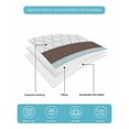thumbnail image 5 of Quilts Twin Size, Blue Brown Morocco Soft Comforter Bedding Set for Bed, Geometric Stripes Aqua Stitching Lightweight Quilted Bedspread with Pillow Cover(2 Pieces) for All Season, 68x86 Inch, 5 of 6