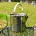 thumbnail image 2 of OULII Outdoor Use Kettle Cook Water Silver Stainless Steel 1Set, 2 of 8
