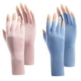 thumbnail image 1 of Guantes de protección solar para mujer, guantes de conducción de verano, guantes antideslizantes de protección UV para exteriores, 1 of 6