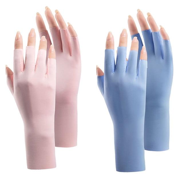 Guantes de protección solar para mujer, guantes de conducción de verano, guantes antideslizantes de protección UV para exteriores
