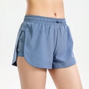 Angle View: Tomshine 2 in 1 Women Sport Shorts with Mesh Elastic Waist Quick Dry Fitness Gym Workout Yoga Short Pants
