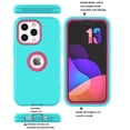 thumbnail image 3 of Njjex Case for iPhone 13 Pro,13,13 Pro Max,Sturdy Phone Case for iPhone 13 6.1",Full-Body Shockproof Protection Heavy Duty Armor Hard Plastic Rubber Rugged Bumper 3-in-1 Case Cover - Mint, 3 of 7