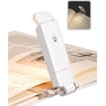 thumbnail image 1 of Luz de libro recargable USB, protección, clip LED en luz de marcador portátil para leer en la cama, coche (blanco), 1 of 5