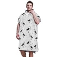 thumbnail image 5 of Hooded Beach Towel Adult Bath Poncho Towels Soft Absorbent Quick Dry for Surf Swim Pool Men Women Teens Line Seagull Bird, 5 of 7