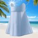 thumbnail image 4 of Máscara de protección solar Bufanda de sombrilla de máscara facial suave para mujer para actividades al aire libre de verano (azul), 4 of 6