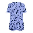 thumbnail image 2 of Zuesphe Womens Tunic Tops for Leggings Short Sleeve V Neck Summer Casual Pleated Blouses Flowy T Shirt Floral Summer Tops Basic Pullover, 2 of 4