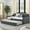 Dark Gray, variant on Beige Linen Twin Daybed With Charging Feature And Erectable Trundle, Mid-century Look, Frame, 82''x41''x33' Twin-size Option Detachable Taste, Secure Framework,