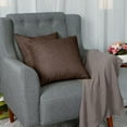 thumbnail image 2 of PiccoCasa 18" x 18" Cotton Linen Throw Pillowcases Set of 2, Brown, 2 of 6