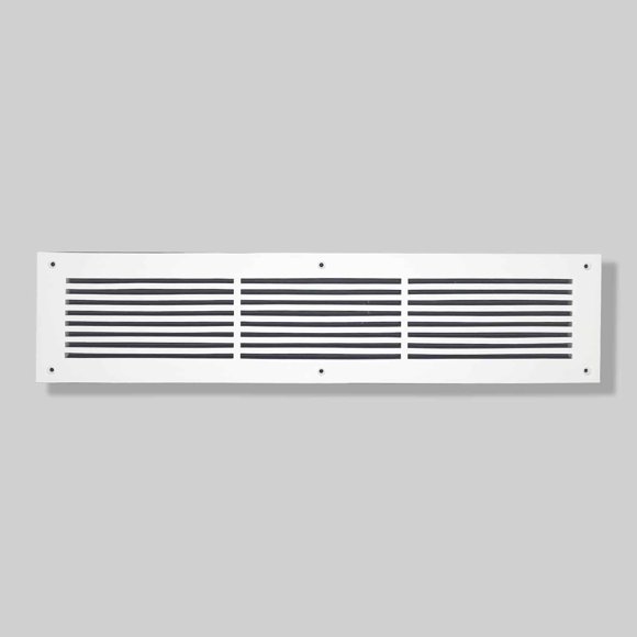 Air Return Grill 4″ x 24″ with 6″ x 26″ Faceplate –Linear Design HVAC Vent Cover, Cast Aluminum, Powder-Coated Repaintable Wall Ceiling Floor Cold Air Return Grille (VR109)