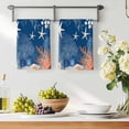 thumbnail image 3 of Orange Navy Blue Coral Kitchen Towels Set of 2, Summer Beach Coastal Ocean Starfish Absorbent Dish Towels for Kitchen, Microfiber Hand Towel, Quick Drying Tea Towel for Cleaning Decorative Dishcloths, 3 of 7