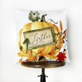 thumbnail image 2 of Gather Pumpkin Harvest Pillow Cover | 18 x 18 Primitive Pumpkin Decor, 2 of 4