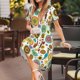 thumbnail image 3 of Easygdp Beautiful African Womens para Vestido Transpirable de Mujer, Vestido Suelto de Manga Corta con Pliegues y Bolsillos para el Verano, 3 of 6