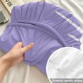 thumbnail image 4 of Full Size Fitted Sheet Set - Halloween 3 Piece Bedding Sets 16" Deep Pocket Fitted Sheet with 2 Pillowcases, Purple Farmhouse Spooky Skeleton Hands Brushed Microfiber Hotel Luxury Bed Sheets, 4 of 9