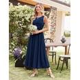 thumbnail image 2 of Vestido largo GRACE KARIN Summer para mujer azul marino XXL, 2 of 5