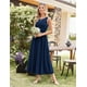 thumbnail image 2 of Vestido largo GRACE KARIN Summer para mujer Azul Marino S, 2 of 6