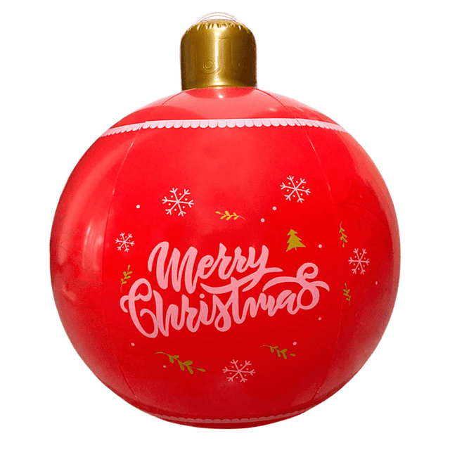 Navidad Inflable PVC 24 Pulgadas Decorada Al Aire Libre () Roja