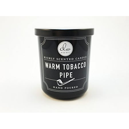 Hand Poured Warm Tobacco Pipe Richly Scented Candle Single Wick 4 oz by DW